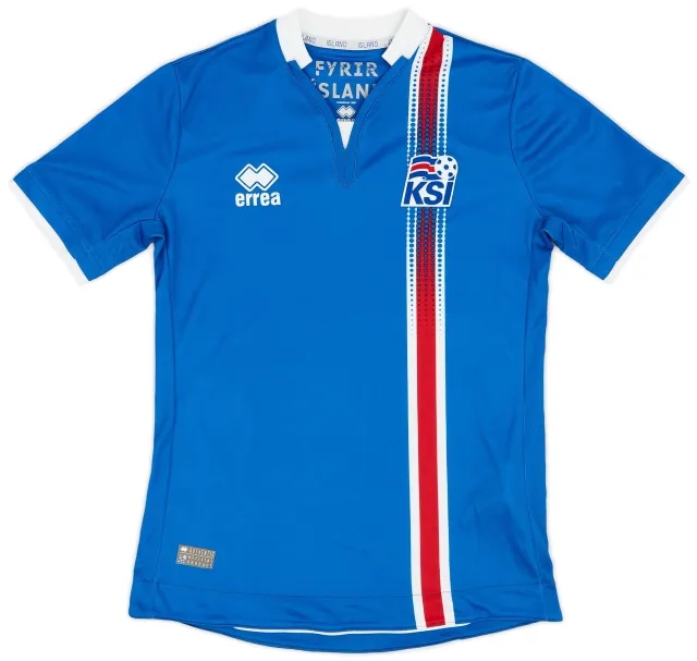 Errea 2016-18 Iceland Home Shirt - 9/10 - (S)