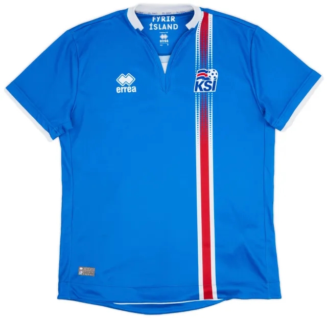 Errea 2016-18 Iceland Home Shirt - 9/10 - (S)