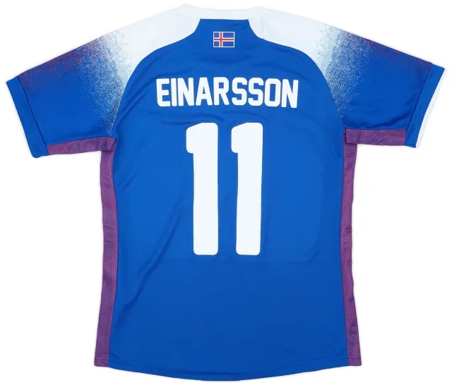 Errea 2018-19 Iceland Home Shirt Einarsson #11 - 9/10 - (S)