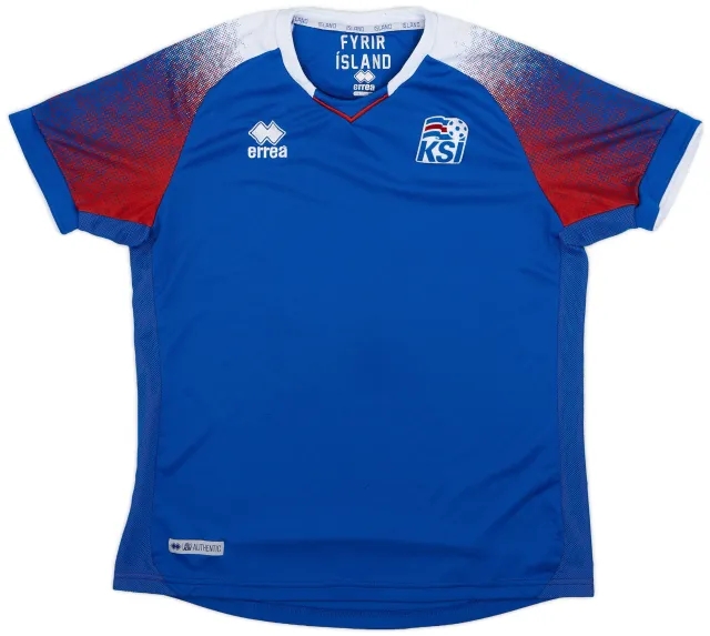 Errea 2018-19 Iceland Home Shirt - 8/10 - (M)