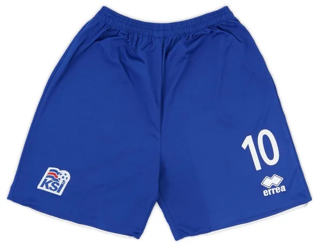 Errea 2014-15 Iceland Home Shorts #10 - 9/10 - (XL.Boys)