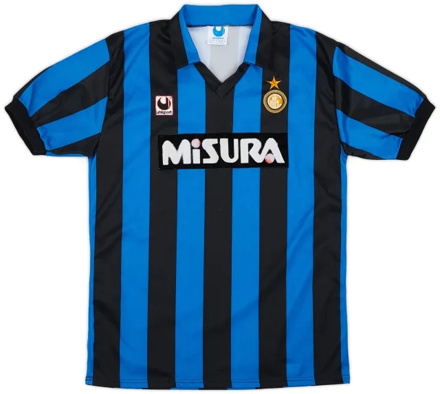 1990-91 Inter Milan Home Shirt - 7/10 - (L)