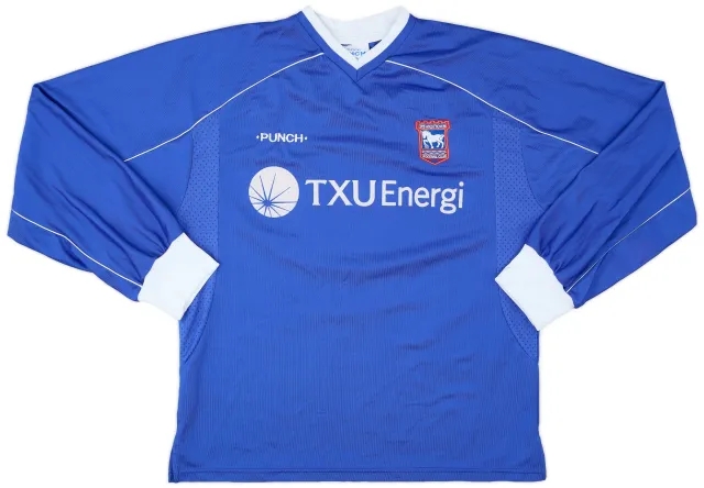 2001-02 Ipswich Home L/S Shirt - 8/10 - (S)