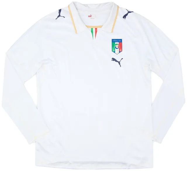 Puma 2007-08 Italy Player Issue Away L/S Shirt - 9/10 - (XL)
