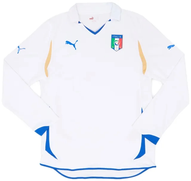 Puma 2010-12 Italy Player Issue Away L/S Shirt - 9/10 - (M)