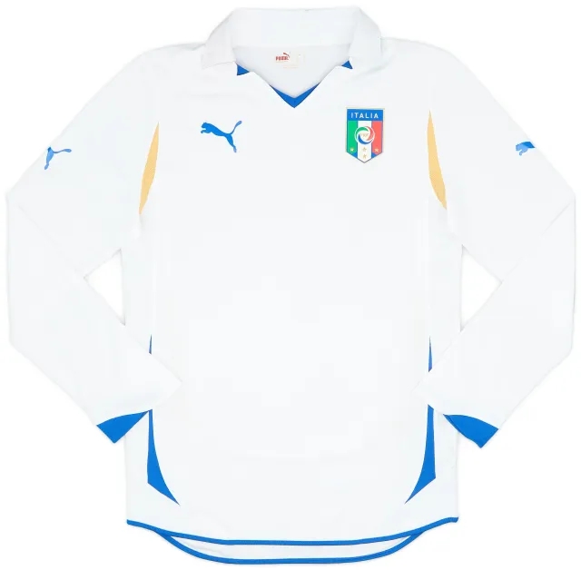 Puma 2010-12 Italy Authentic Away L/S Shirt - 9/10 - (S)