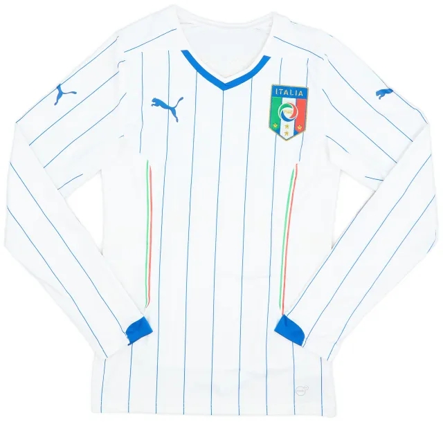 Puma 2014-15 Italy Player Issue Away L/S Shirt - 8/10 - (L)
