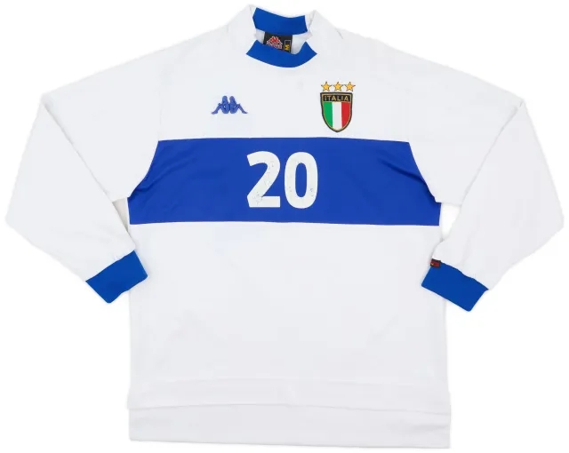 Kappa 1998-00 Italy Away L/S Shirt #20 - 4/10 - (M)