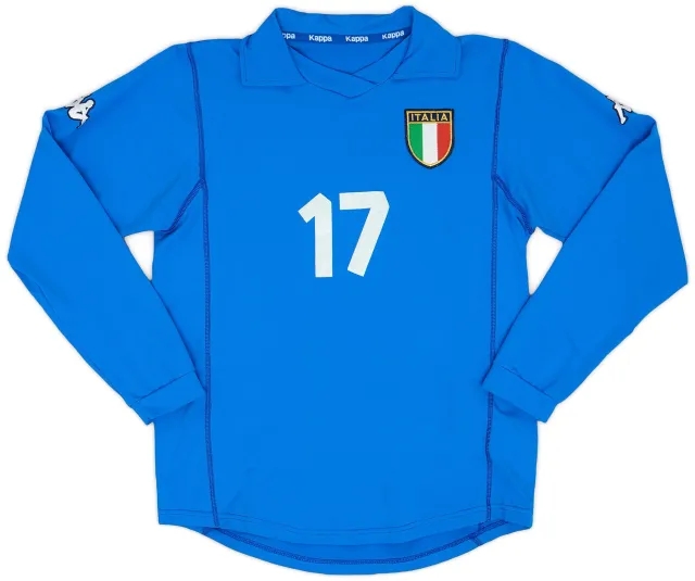 Kappa 2000-01 Italy Home L/S Shirt #17 - 6/10 - (Women's L)