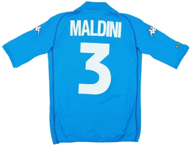 Kappa 2000-01 Italy Home Shirt Maldini #3 - 8/10 - (S)