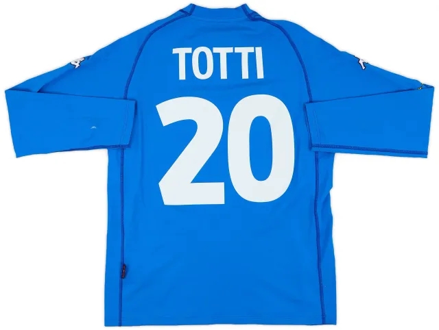 Kappa 2000-01 Italy Home L/S Shirt Totti #20 - 9/10 - (XXL)