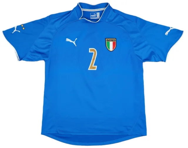 Puma 2003-04 Italy Home Shirt #2 - 6/10 - (XL)
