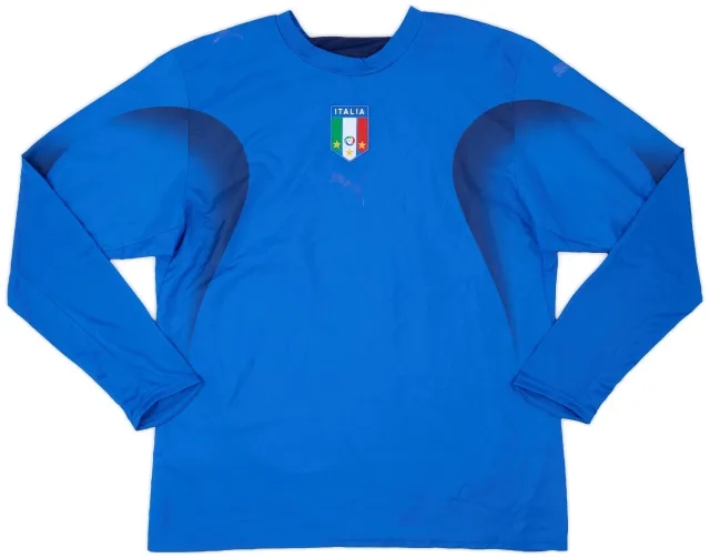 Puma 2006 Italy Home L/S Shirt - 5/10 - (L)