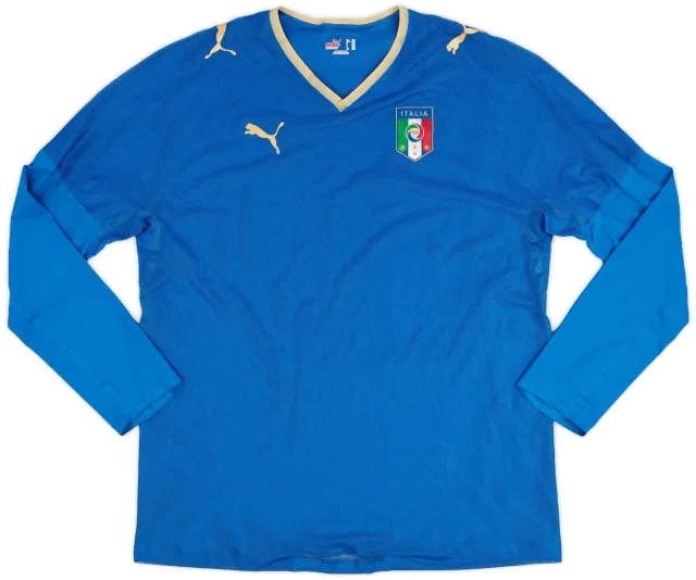 Puma 2007-08 Italy Player Issue Home L/S Shirt - 8/10 - (XXL)