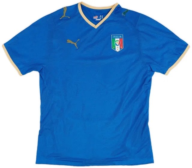 Puma 2007-08 Italy Home Shirt - 5/10 - (M)