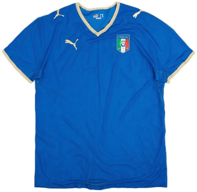 Puma 2007-08 Italy Player Issue Home Shirt - 9/10 - (XL)