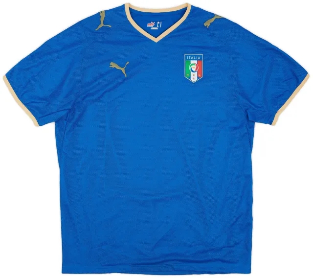 Puma 2007-08 Italy Home Shirt - 8/10 - (L)