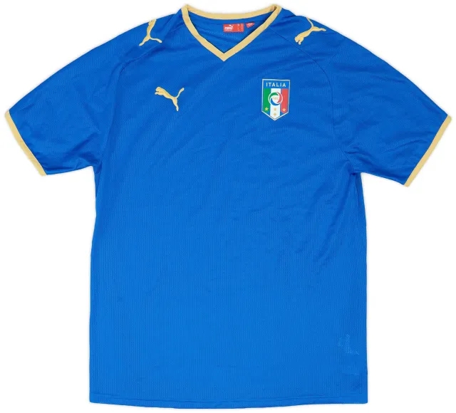 Puma 2007-08 Italy Home Shirt - 9/10 - (M)