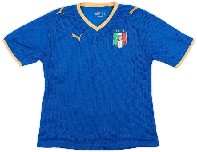 Puma 2007-08 Italy Home Shirt - 5/10 - (L.Boys)