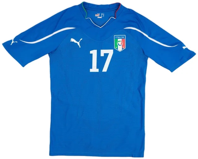 Puma 2010-12 Italy Player Issue Home Shirt #17 - 8/10 - (L)