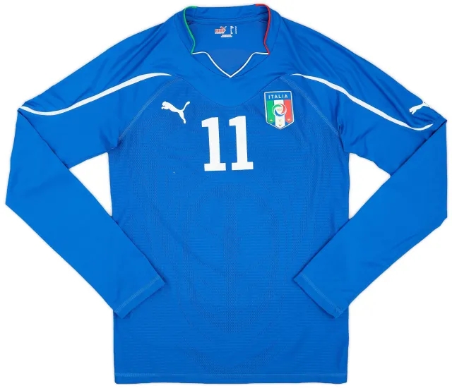 Puma 2010-12 Italy Home L/S Shirt #11 - 7/10 - (L)