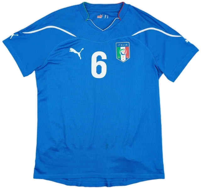 Puma 2010-12 Italy Authentic Home Shirt #6 - 7/10 - (L)