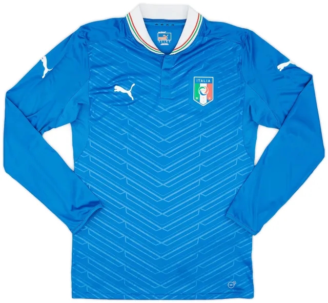 Puma 2012-13 Italy Player Issue Home L/S Shirt - 9/10 - (L)