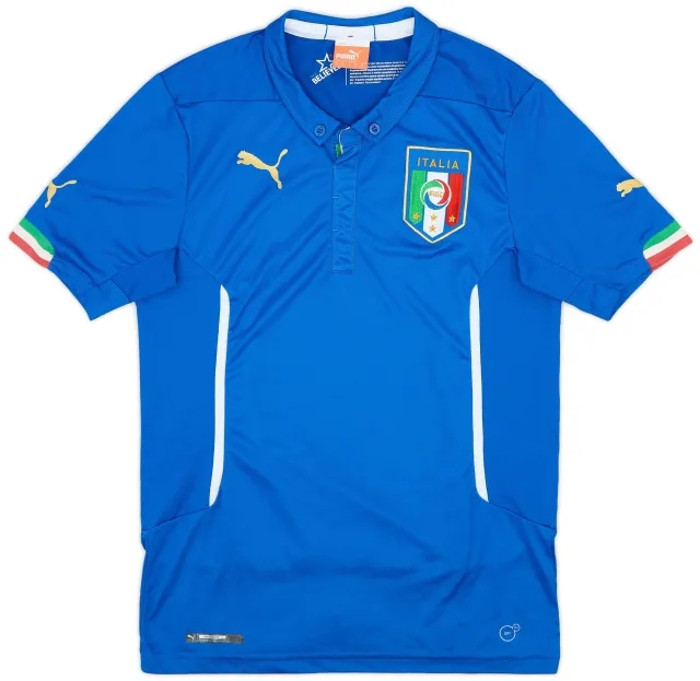 Puma 2014-15 Italy Home Shirt - 5/10 - (S)