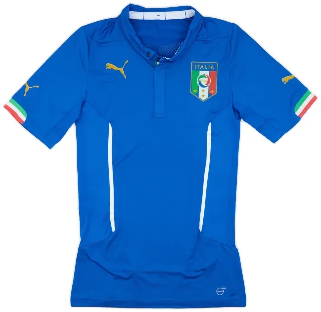 Puma 2014-15 Italy Authentic Home Shirt - 9/10 - (L)