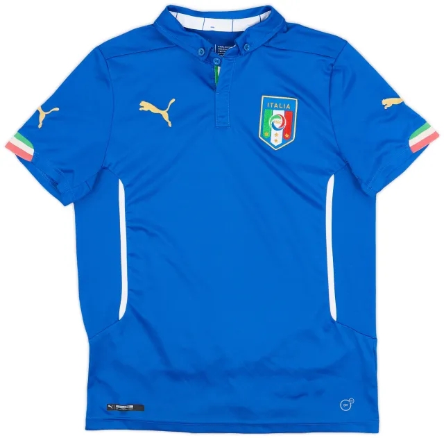 Puma 2014-15 Italy Home Shirt - 9/10 - (XL.Boys)