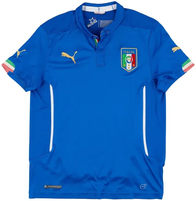 Puma 2014-15 Italy Home Shirt - 7/10 - (M)