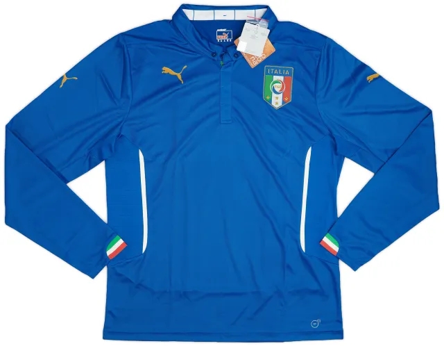 Puma 2014-15 Italy Authentic Home L/S Shirt (XL)