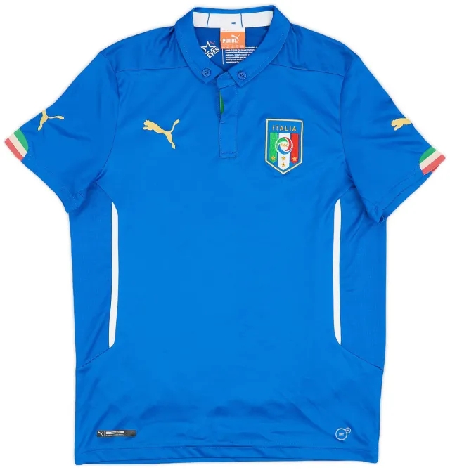 Puma 2014-15 Italy Home Shirt - 8/10 - (XL.Boys)