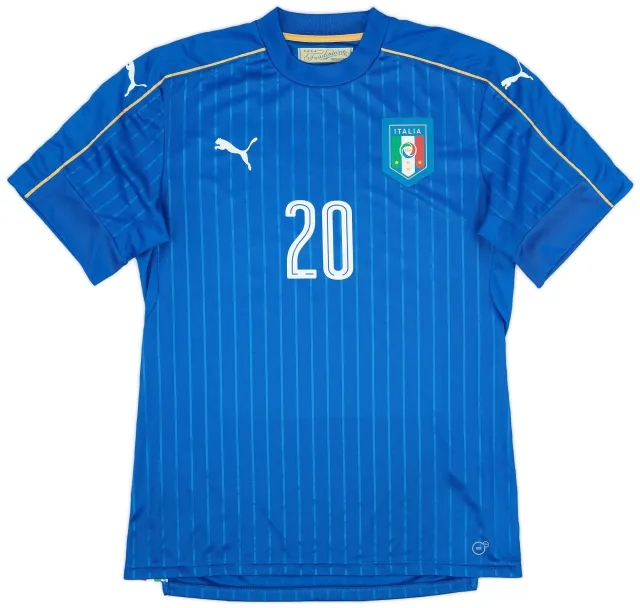Puma 2016-17 Italy Player Issue Home Shirt #20 - 5/10 - (L)