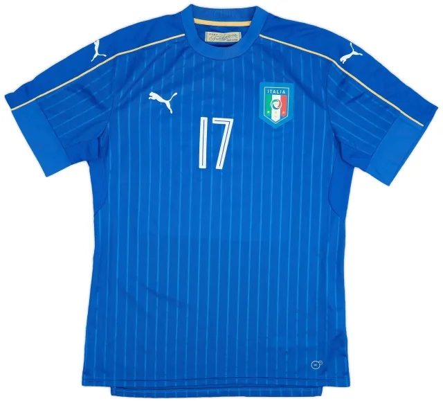 Puma 2016-17 Italy Player Issue Home Shirt #17 - 9/10 - (L)