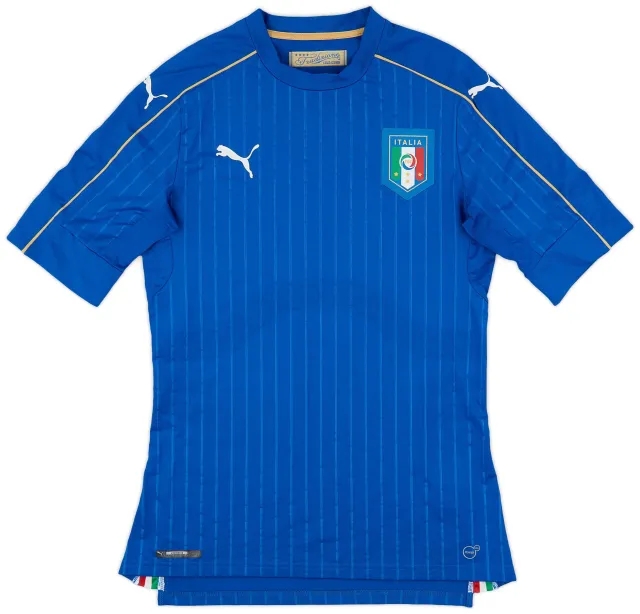 Puma 2016-17 Italy Player Issue (ACTV Fit) Home Shirt - 9/10 - (XL)