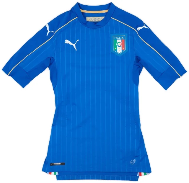Puma 2016-17 Italy Authentic Home Shirt (ACTV Fit) - 9/10 - (S)