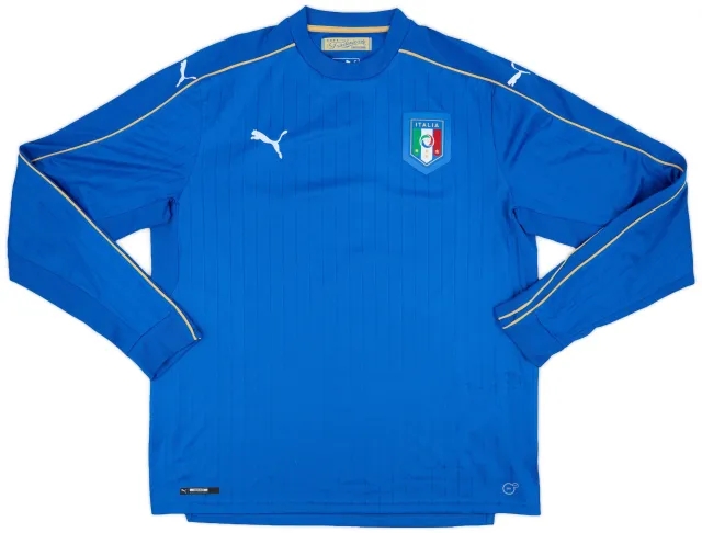Puma 2016-17 Italy Home L/S Shirt - 9/10 - (XL)