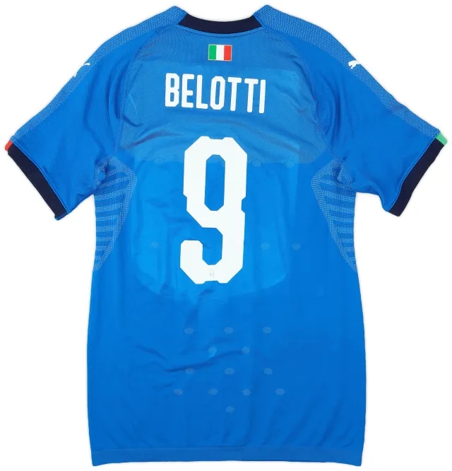 Puma 2018-19 Italy Authentic Home Shirt Belotti #9 - 9/10 - (XL)