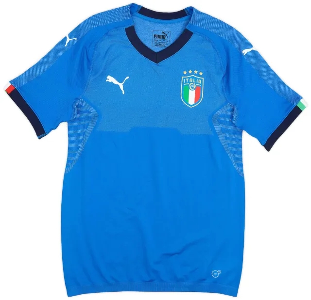Puma 2018-19 Italy Authentic Home Shirt - 9/10 - (XL)