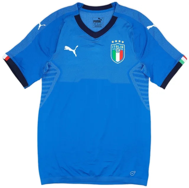 Puma 2018-19 Italy Authentic Home Shirt - 9/10 - (XL)