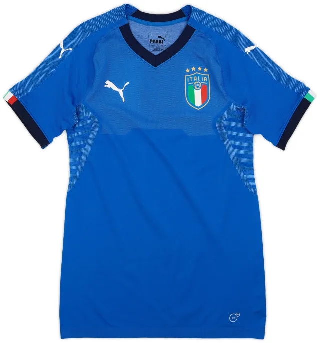 Puma 2018-19 Italy Authentic Home Shirt - 8/10 - (L)
