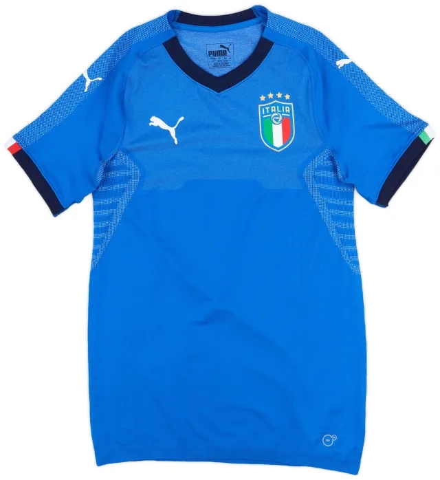Puma 2018-19 Italy Authentic Home Shirt - 10/10 - (L)