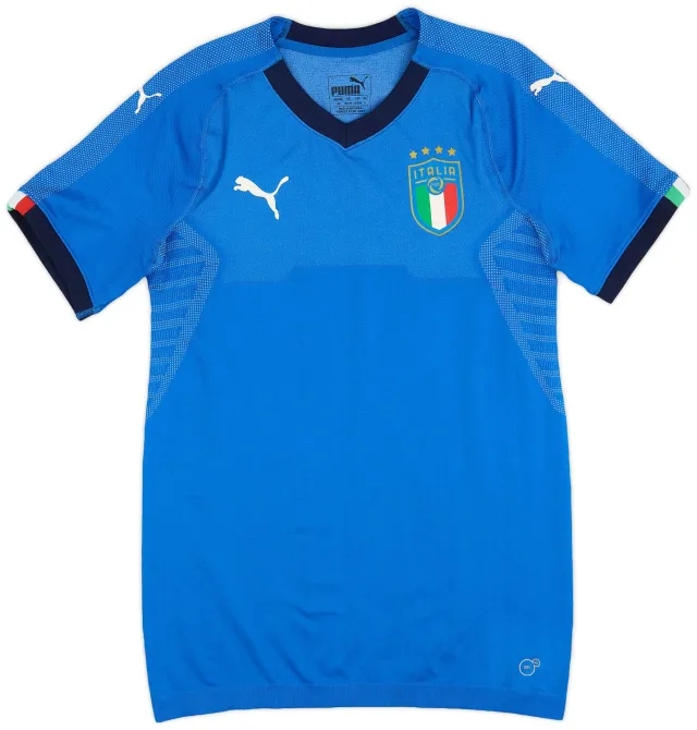 Puma 2018-19 Italy Authentic Home Shirt - 8/10 - (L)