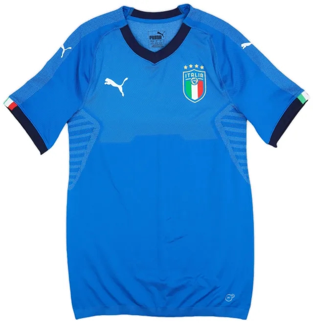 Puma 2018-19 Italy Authentic Home Shirt - 10/10 - (XL)
