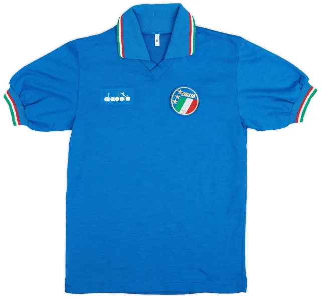 Diadora 1986-91 Italy Home Shirt - 9/10 - (S)