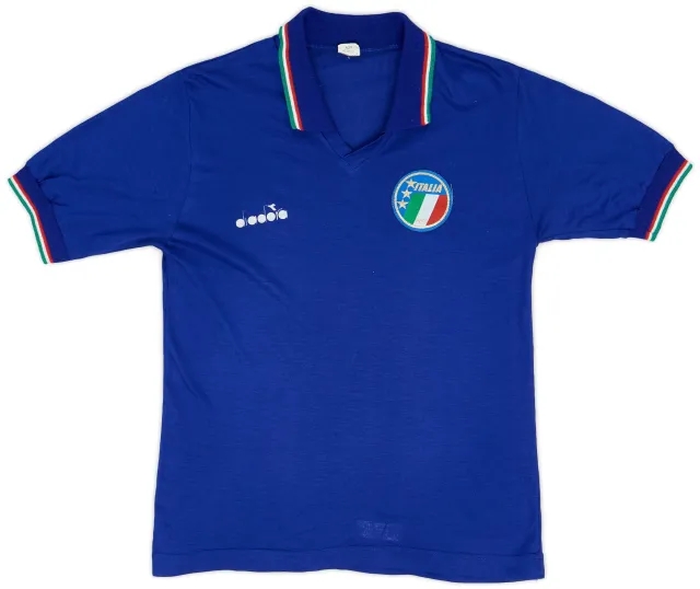 Diadora 1986-88 Italy Home Shirt - 8/10 - (L.Boys)