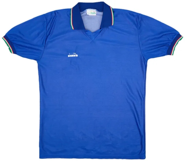 1986-91 Italy Home Diadora Template Shirt - 5/10 - (L)
