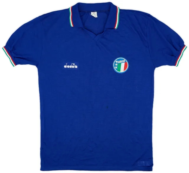 Diadora 1986-88 Italy Home Shirt - 5/10 - (XL)