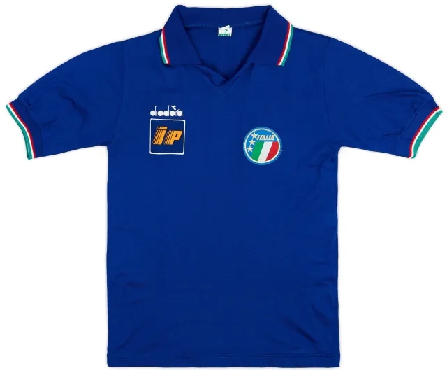 Diadora 1986-91 Italy Home Shirt - 10/10 - (XL.Boys)